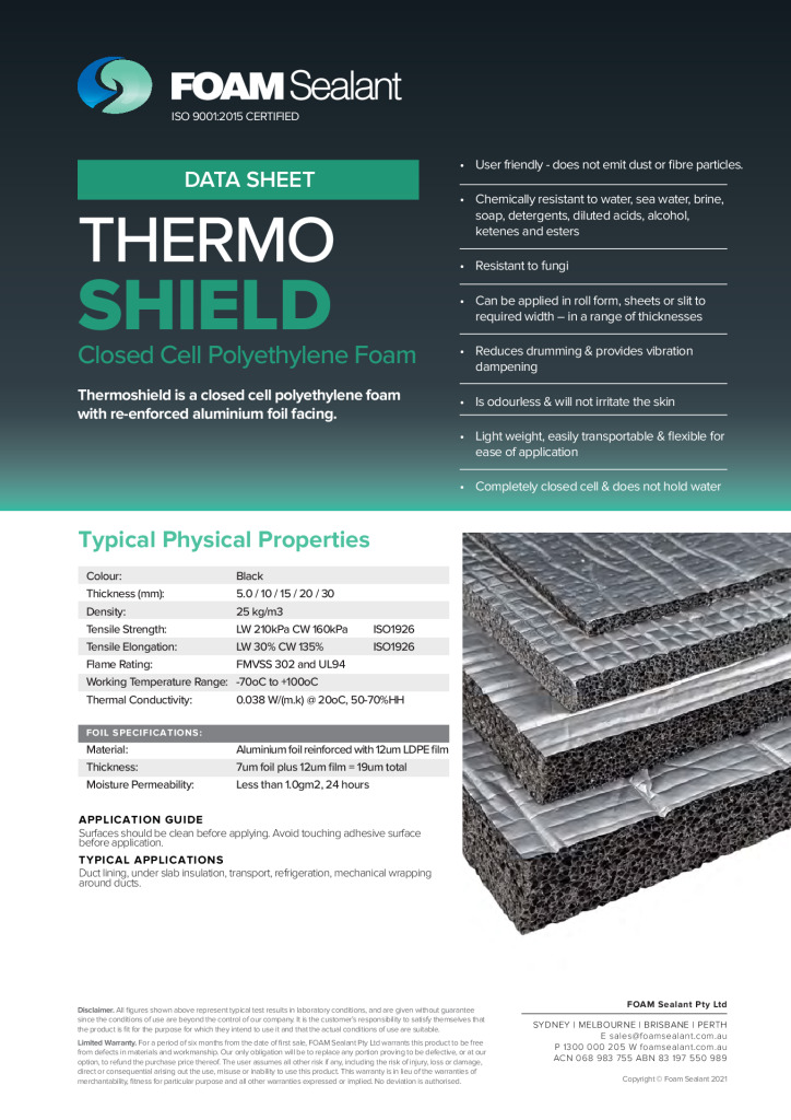 Thermoshield Data Sheet Brochure